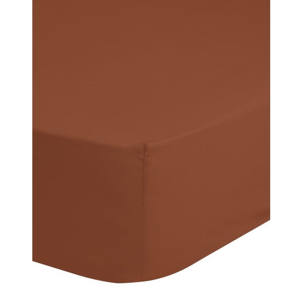 Tumeoranž puuvillane elastne lina , 140 x 200 cm - Good Morning-image-1