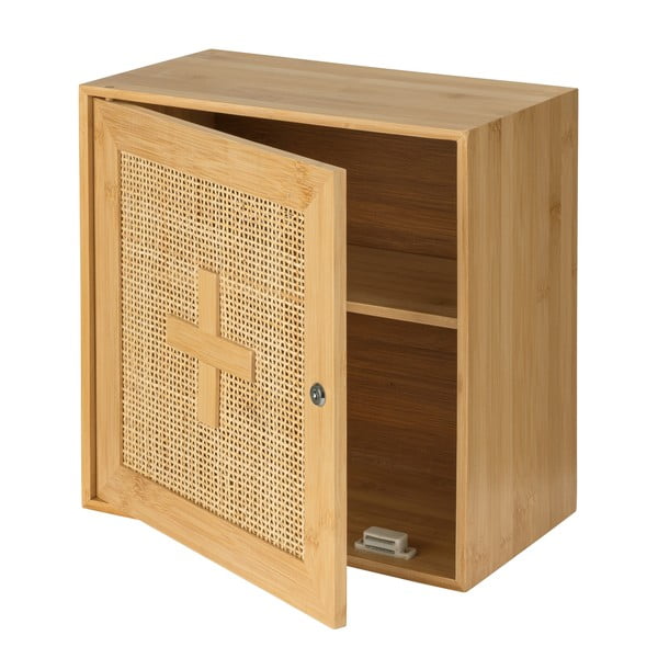 Puiduvärvi bambusest seinale esmaabikarp  30x30 cm Allegre – Wenko-image-1