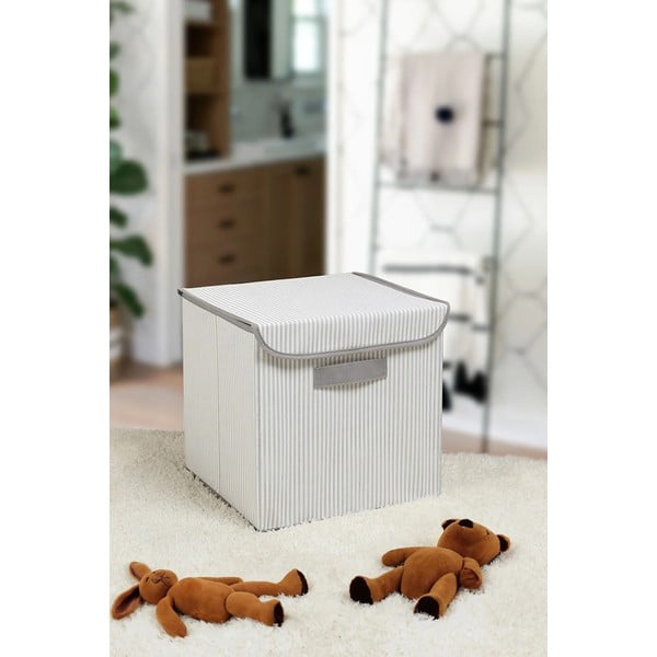 Hall kangast hoiukast kaanega 30x30x30 cm - Mioli Decor-image-1