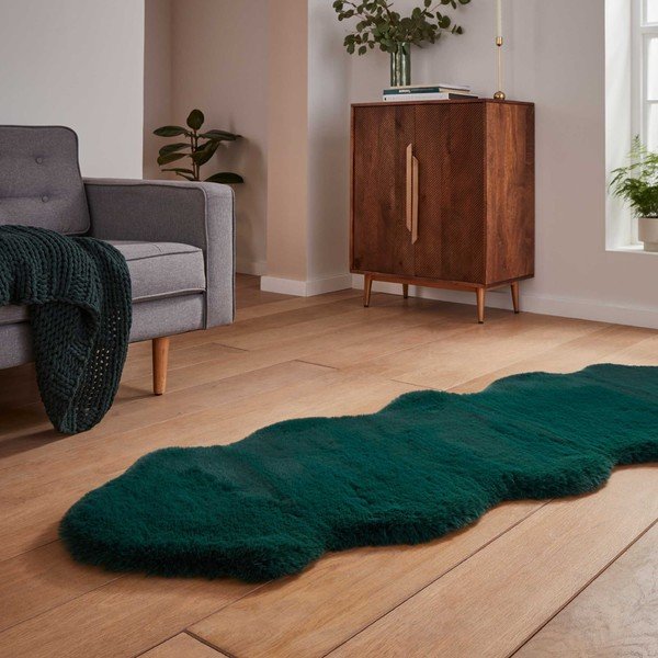 Petrooleumi värvi sünteetiline koridorivaip 60x180 cm Super Teddy - Think Rugs-image-2