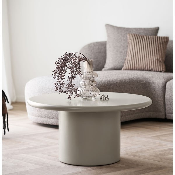 Kreem ümmargune diivanilaud ø 80 cm Nagano - House Nordic-image-1