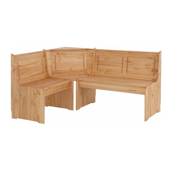 Massiivsest männipuidust nurgapink ja söögilaua komplekt Samantha - Støraa-image-2