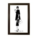 Plakat mustas Chaneli raamistuses, 33,5 x 23,5 cm Kahand Icen Kadin - Piacenza Art