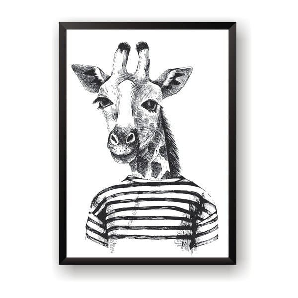 Plakát Nord & Co Hipster Giraffe, 40 x 50 cm
