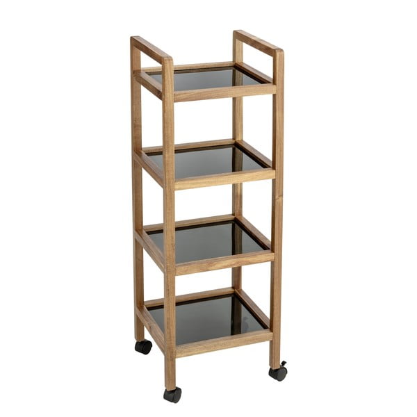 Must akaatsiapuidust vannitoariiul 35x101,5 cm Fondi - Wenko