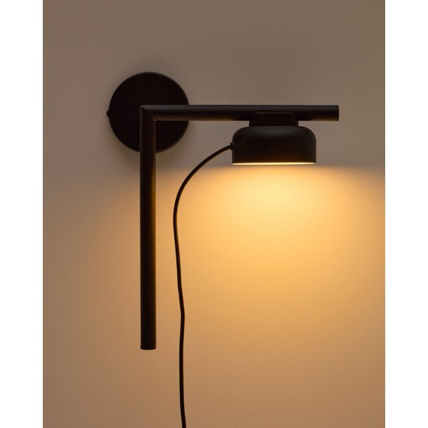 Must metallist hämardatav LED-seinavalgusti Orey - Kave Home-image-2