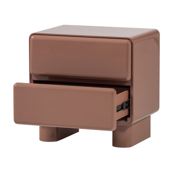 Roosa läikiv öökapp Lustra - WOOOD-image-4