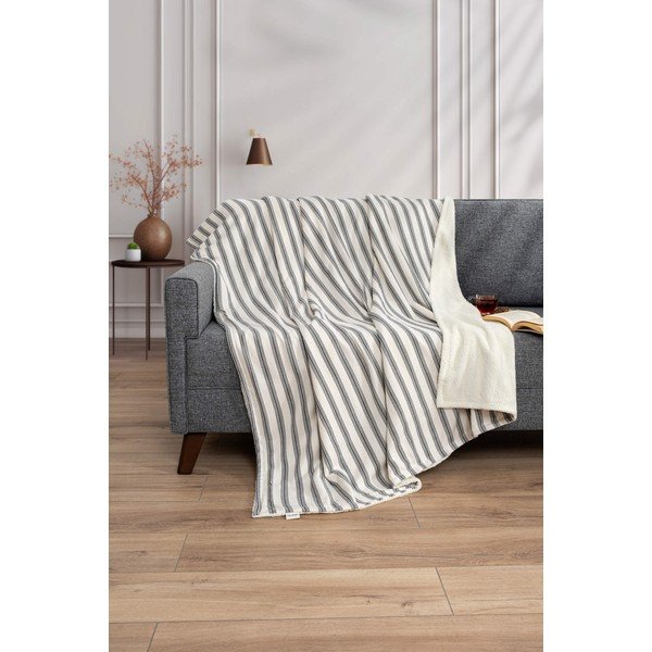 Valge/antratsiitne tekk 150x190 cm Soren Wellsoft - Mijolnir-image-1