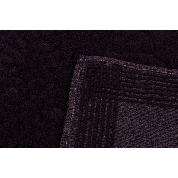 Sada 2 tmavě fialových bavlněných koupelnových předložek Confetti Bathmats Piante Purple-image-1