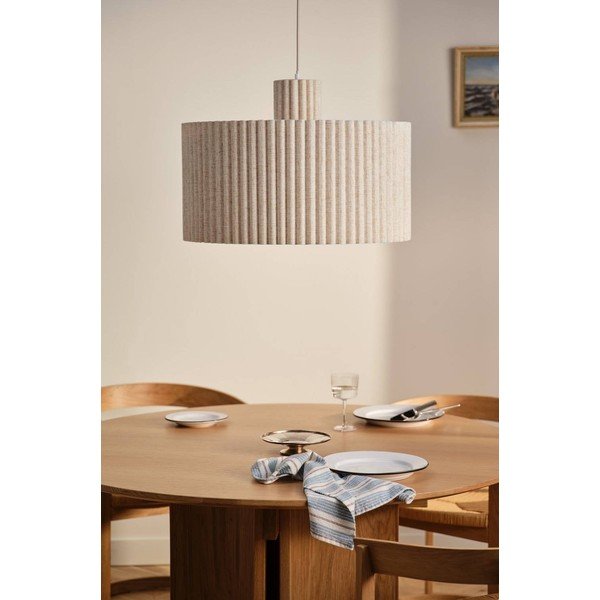 Beež linane ripplamp ø 60 cm Alina - Jotex-image-2
