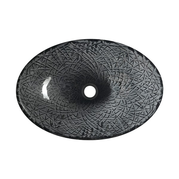 Must klaasist valamu 50x36 cm Purus - Sapho-image-2