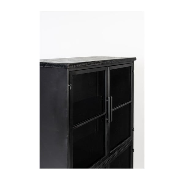 Must metallist vitriinkapp 35x133 cm Ferre - White Label-image-3