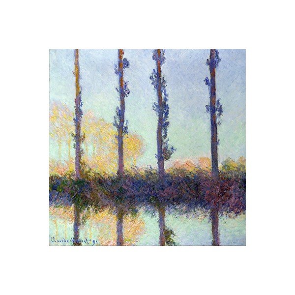 Obraz Claude Monet - The Four Trees, 80x80 cm