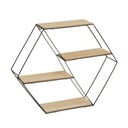 Musta-puiduvärvi riiul 50 cm - Casa Selección