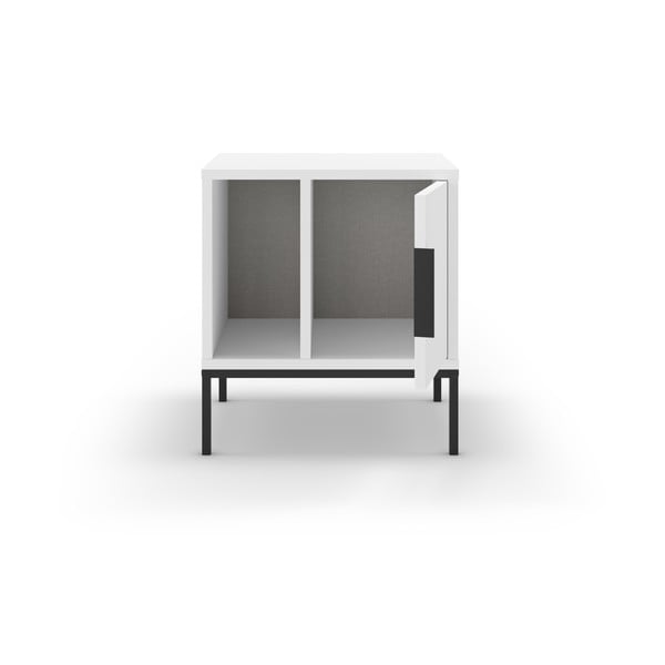 Valge riiulitega öökapp Lani - Marckeric-image-3