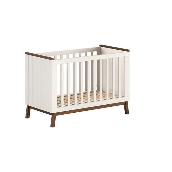 Beež männipuidust reguleeritava kõrgusega võrevoodi 60x120 cm Sezane - Vipack