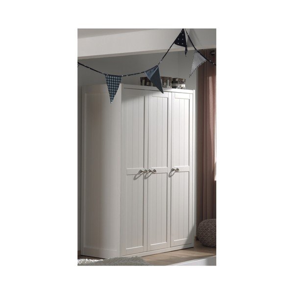 Valge laste riidekapp - Vipack Lewis, laius 145 cm-image-2