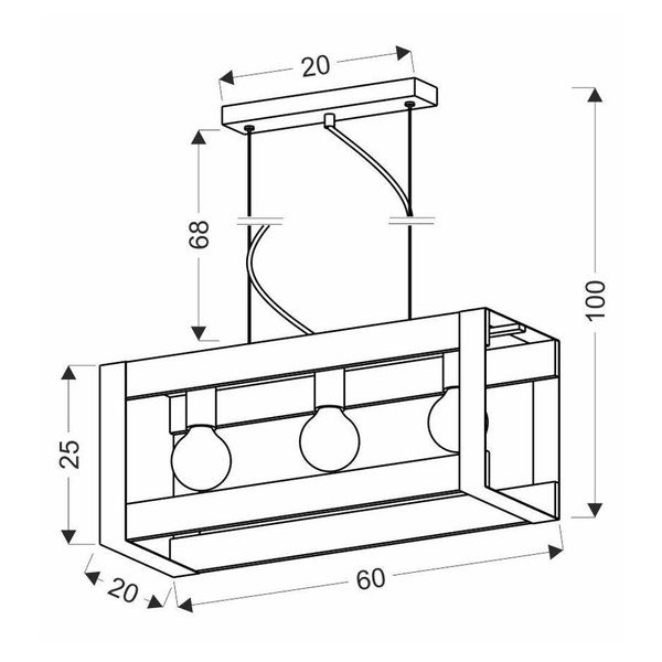 Must rippvalgusti 20x60 cm Varna - Candellux Lighting-image-2