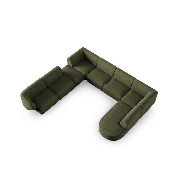 Roheline šenillist nurgadiivan (vasak nurk/"U"-kujuline) Paolo - Milo Casa-image-1