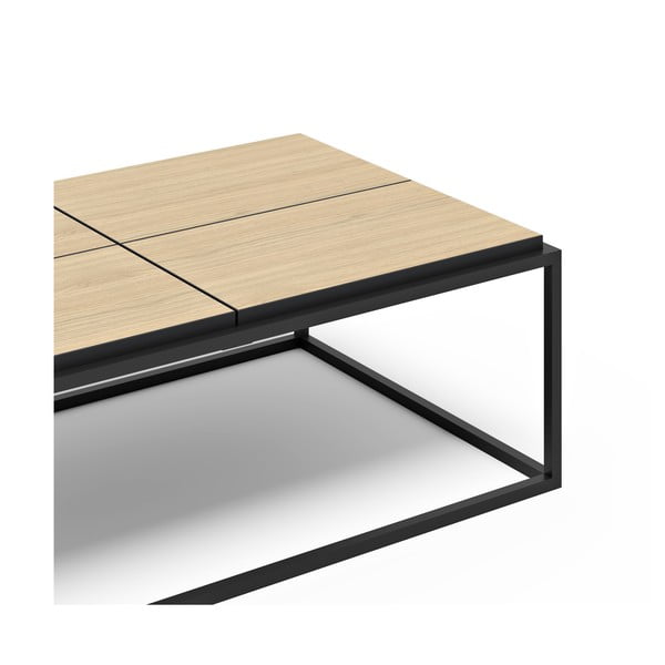 Must-puiduvärvi tammedekooriga diivanilaud 75x120 cm Douro - TemaHome-image-4