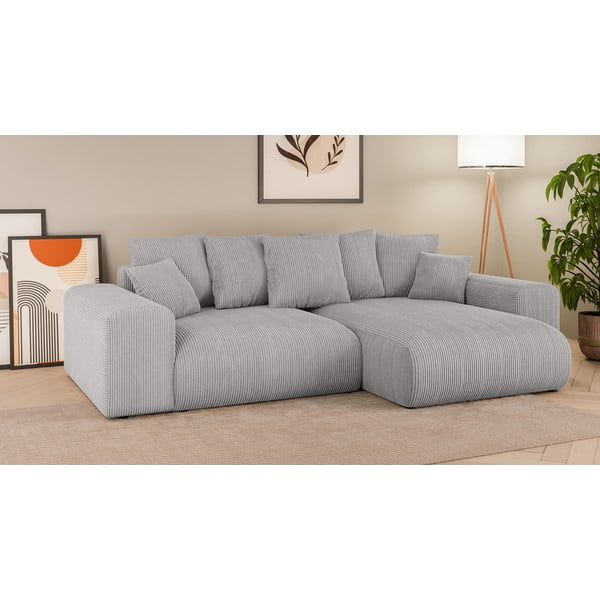 Helehall velvetist panipaigaga nurgadiivanvoodi (muutuv) Luma – Ropez-image-1