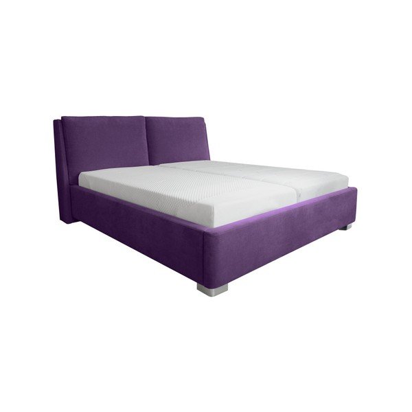 Fialová dvoulůžková postel Mazzini Beds Vicky, 180 x 200 cm-image-1