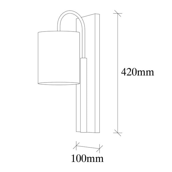 Must metallist seinalamp helepruuni varjundiga Opviq lights Julia - Opviq lights-image-1