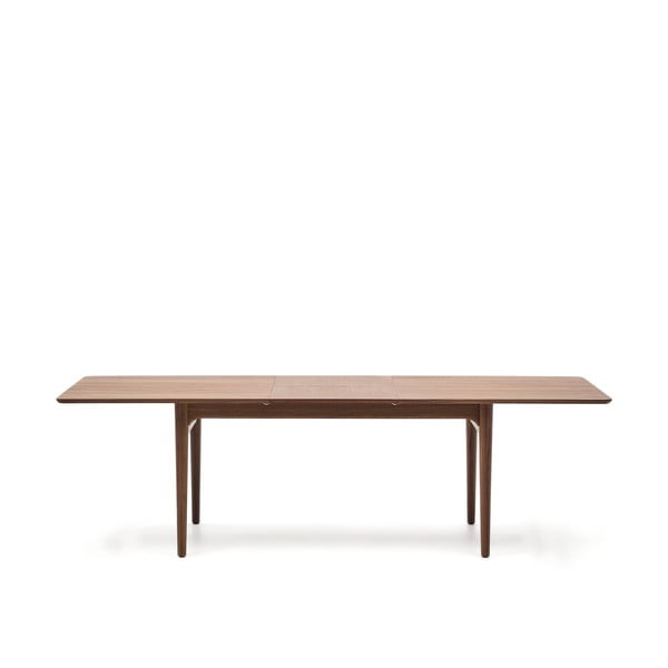 Kokkupandav pähklipuidust söögilaud koos täiendava lauaplaadiga 100x200 cm Elan - Kave Home-image-3