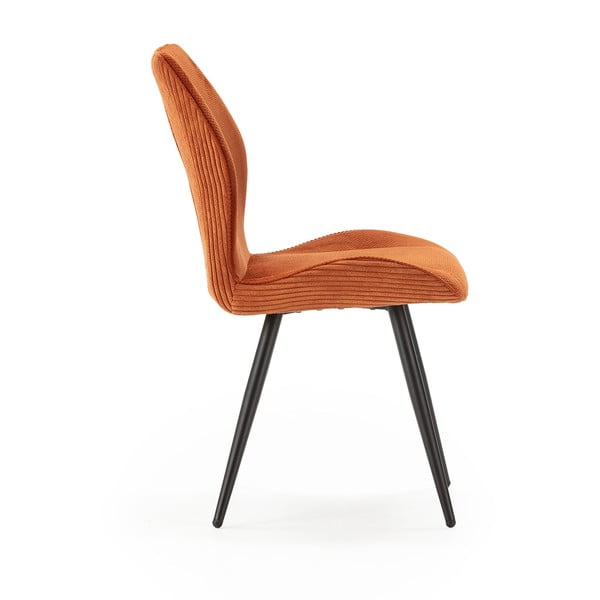 Oranžid velvetist söögitoolid 2tk komplektis Adaya - Marckeric-image-3