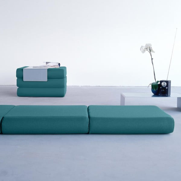 Türkiissinine kokkupandav pouf Bingo - Softline-image-1