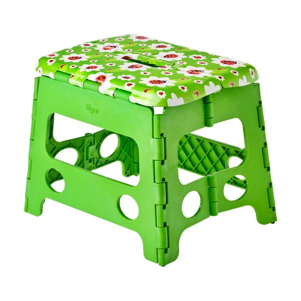 Zelená skládací stolička Vigar Ladybug, malá
