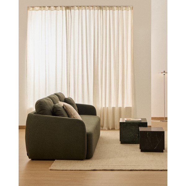 Tumeroheline šenillist diivanvoodi 218 cm Laira - Kave Home-image-1