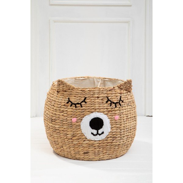 Laste mänguasjakorv vesihüatsindist naturaalses värvitoonis ø 49x40 cm Lidi Cat Face - Premier Housewares-image-2