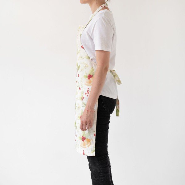 Jõulumotiividega linane põll 80 x 55 cm Daily Apron Merry - Linen Tales-image-1