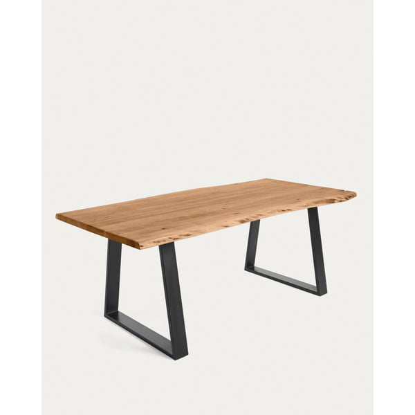 Söögilaud akaatsiapuidust pealispinnaga 100x220 cm Alaia - Kave Home-image-4