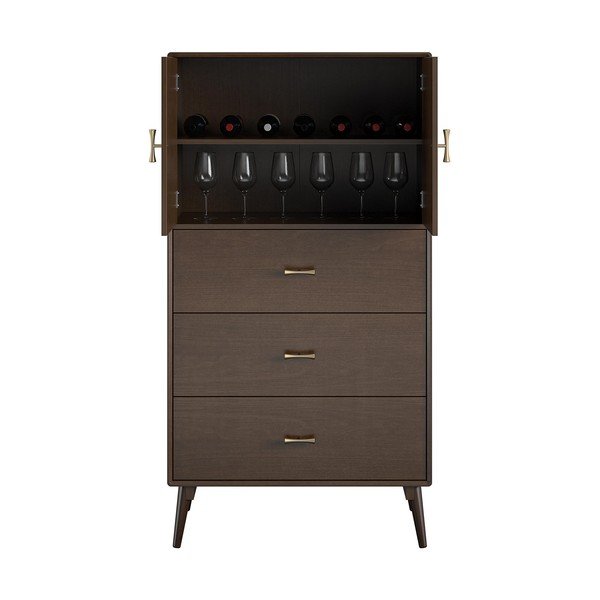 Kõrge pähklipuust kapp 81x152 cm Brittany - Novogratz-image-4