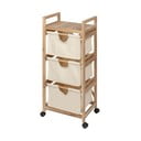 Madal akaatsia täispuidust vannitoakapp 44x96 cm Acina - Weenko