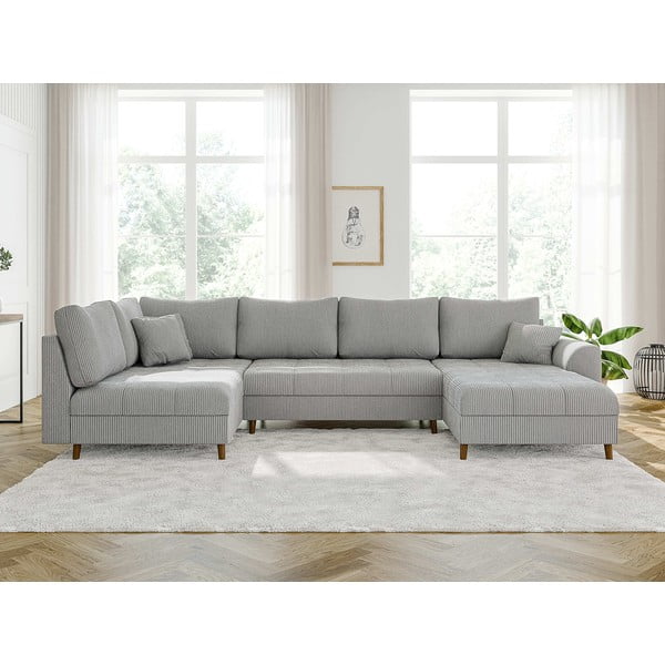 Helehall velvetist nurgadiivan (parem nurk/U) Ariella - Ropez-image-1