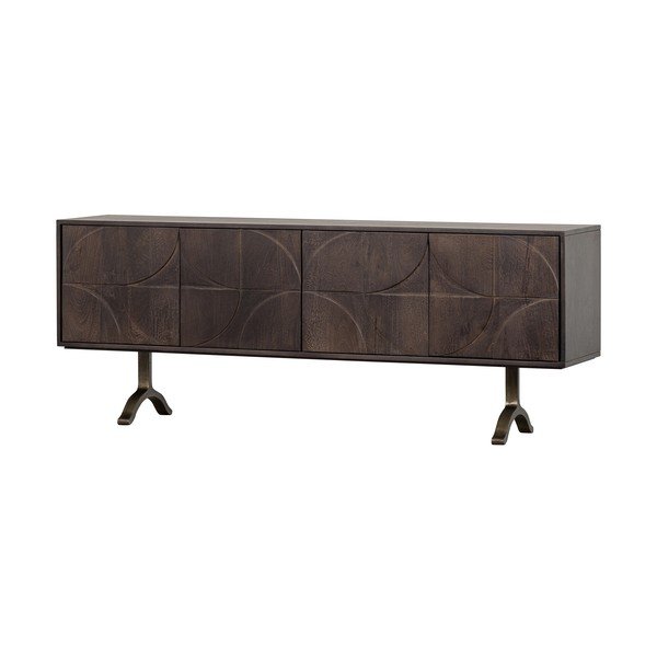 Tumepruunist mangopuidust TV-alus 180x70 cm Draw - WOOOD-image-3