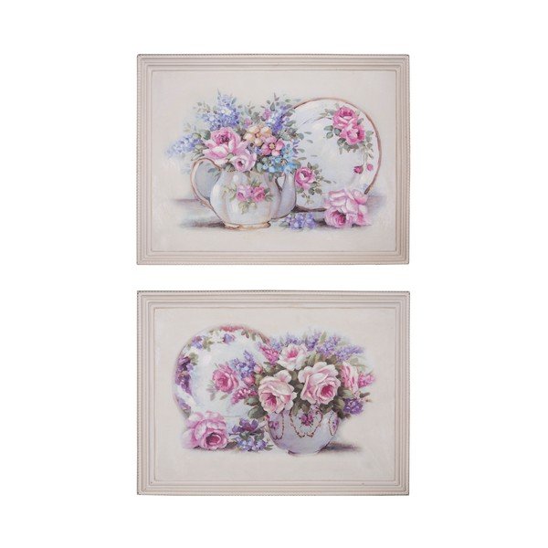 2 seinamaali komplekt Fleurs, 46 x 26 cm - Antic Line