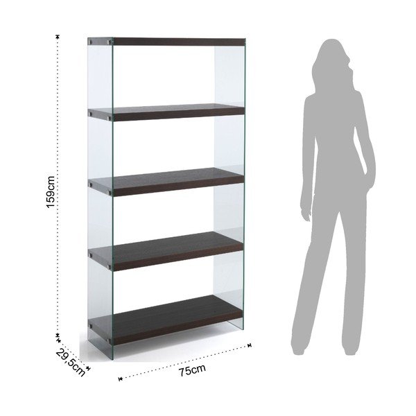 Tumepruun raamaturiiul , kõrgus 159 cm Nancy - Tomasucci-image-3