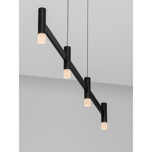 Mattmust alumiiniumist hämardatav LED-rippvalgusti akrüülklaasist varjuga Poetic - Nova Luce-image-4