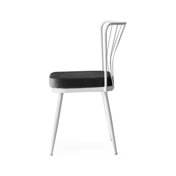 Valge-must metallist söögitoolid 2tk komplektis Yildiz - Kalune Design-image-2