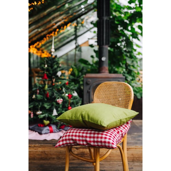 Linane padjapüür 50x50 cm Red Gingham - Linen Tales-image-4