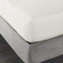 Elevandiluu värvi satiin-puuvillane voodilina 90x190 cm Cotton Sateen - Bianca