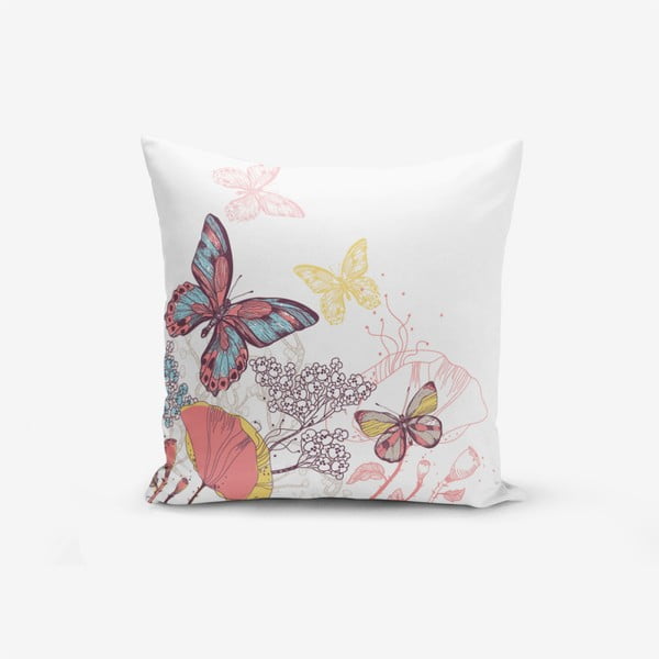 Puuvillasegust padjapüür Special Design Värviline liblikas, 45 x 45 cm - Minimalist Cushion Covers