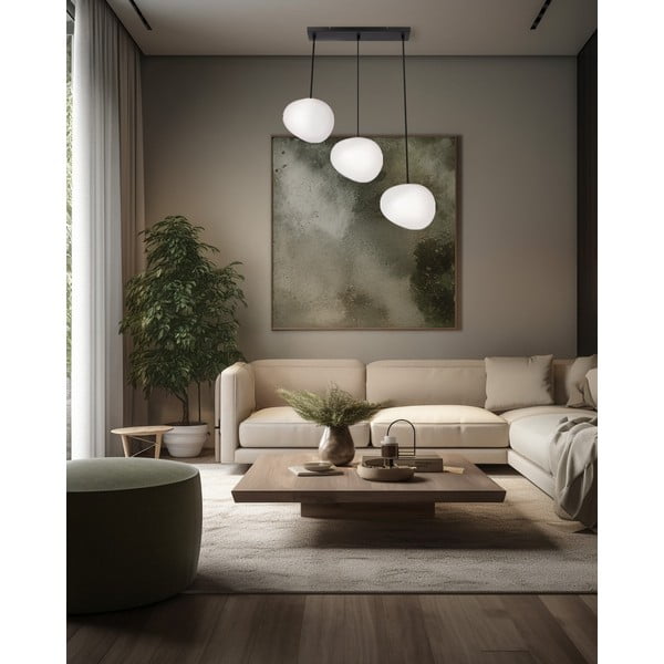 Must-valge rippvalgusti Stones - Candellux Lighting-image-2