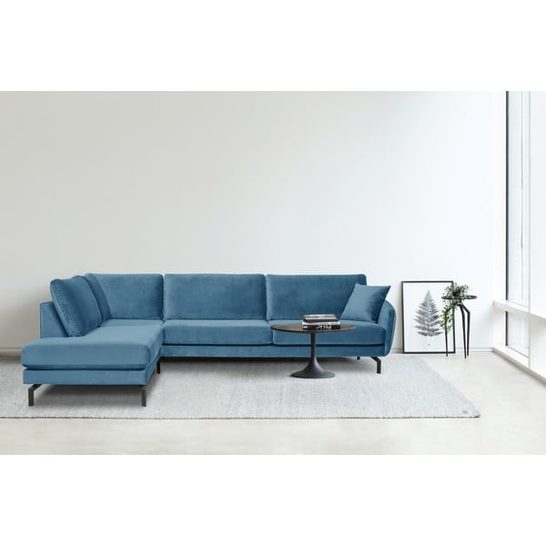 Sinine sametne nurgadiivan (vasakpoolne nurk) Magic - Scandic-image-1