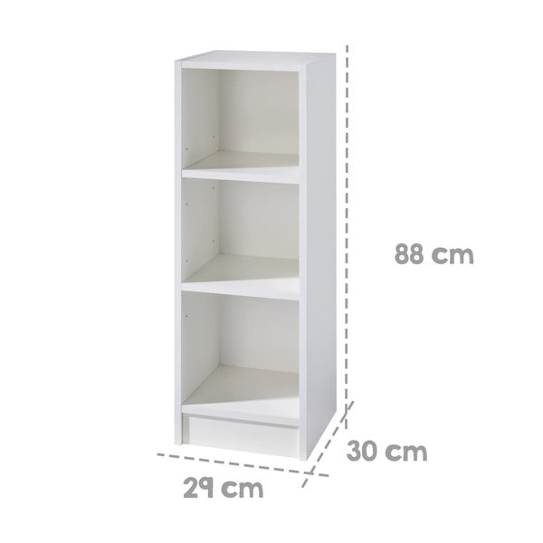 Valge laste raamaturiiul 29x88 cm Maren - Roba-image-3