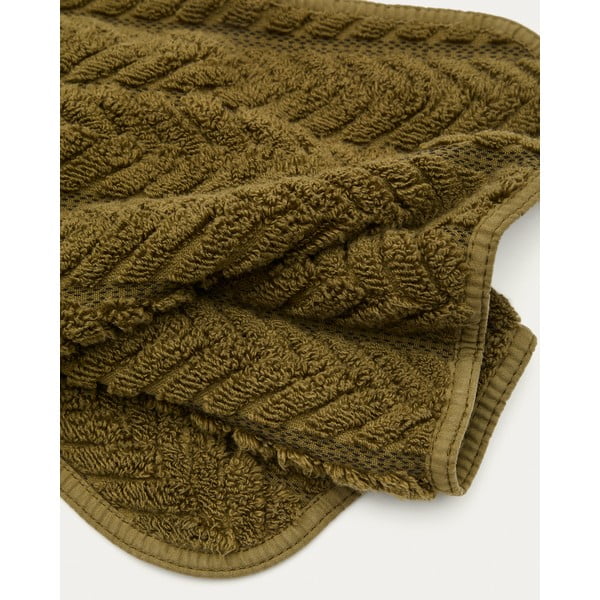 Roheline puuvillane froteerätik 30x50 cm Rune - Kave Home-image-2